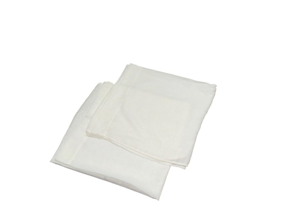 Pair of Gauze Semi Sheer Curtains Drapes 2 Panels Solid White 84" L x 48" W